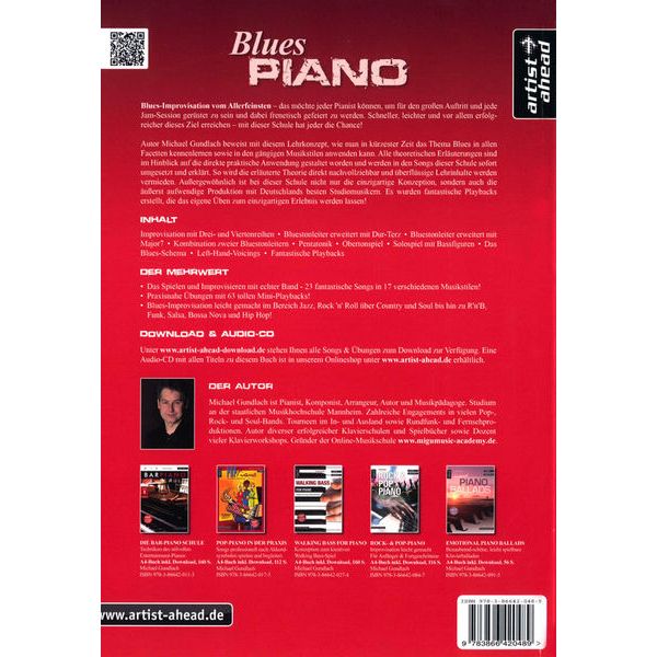 Artist Ahead Musikverlag Die Schule für Blues-Piano
