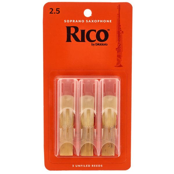 DAddario Woodwinds Rico Soprano 2.5 - 3-Pack
