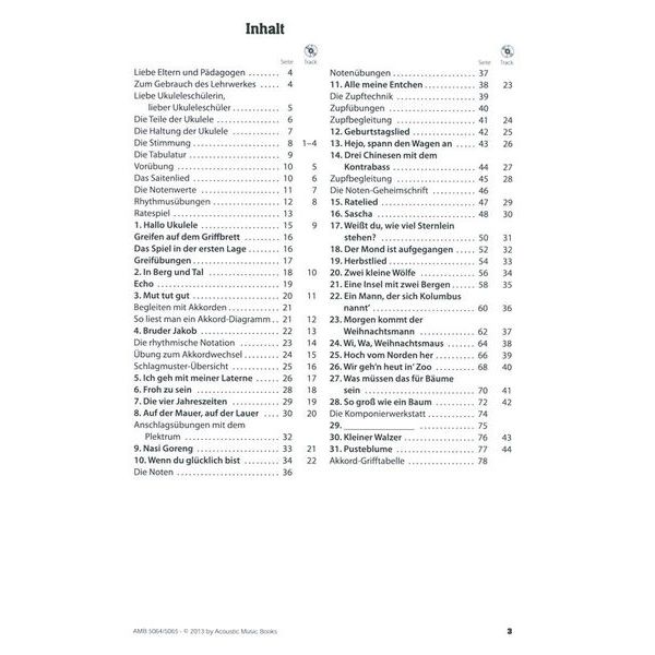 Acoustic Music Books Komm wir spielen Ukulele