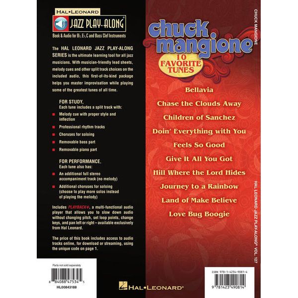 Hal Leonard Jazz Play-Along Chuck Mangione