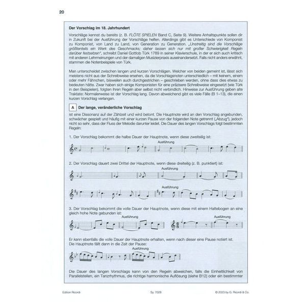 Ricordi Flöte Spielen D