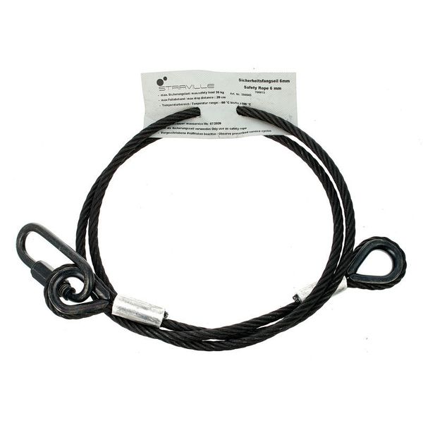 Stairville Safety Set 120cm/6mm Bk 10pcs