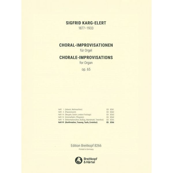 Breitkopf & Hrtel Choral-Improvisationen 6