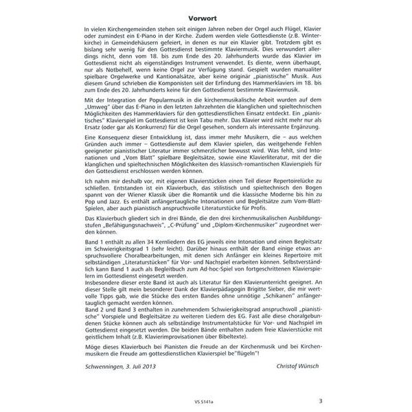 Strube Verlag Klavierbuch Gottesdienst 3