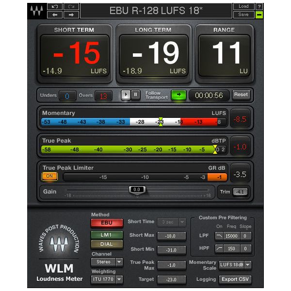 Waves WLM Plus Loudness Meter