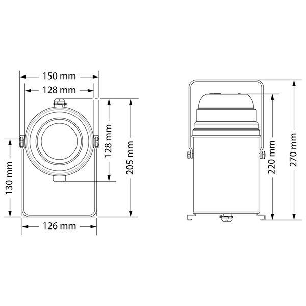Stairville PAR 30 E27 black