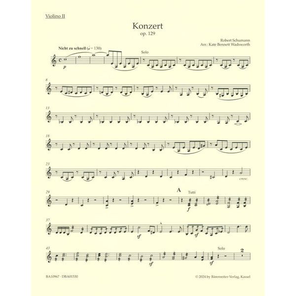 Brenreiter Schumann Concerto a-moll