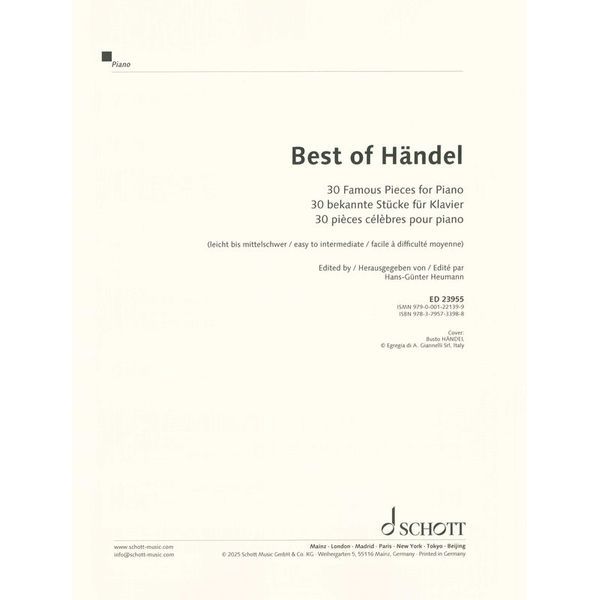 Schott Best Of Hndel