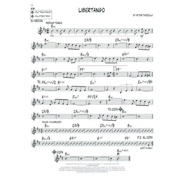 Hal Leonard Jazz Play-Along Tango