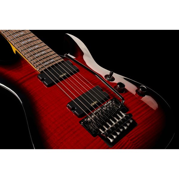 Schecter Demon 7 FR Crimson Red Burst