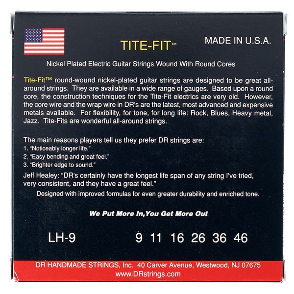 DR Strings Tite-Fit LH-9