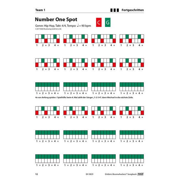 Hage Musikverlag Erlebnis Boomwhackers Songbook