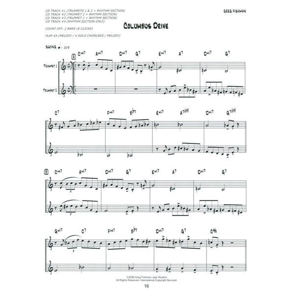 Greg Fishman Jazz Trumpet Duets