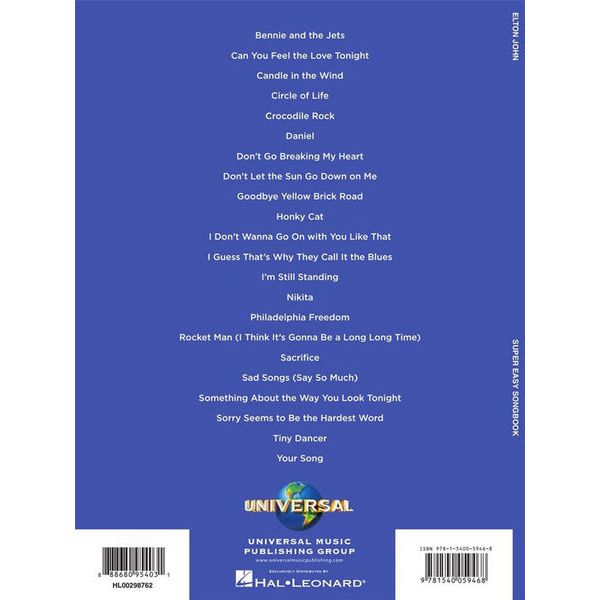 Hal Leonard Elton John Super Easy