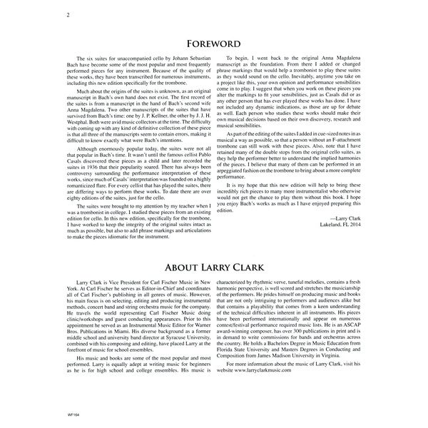 Carl Fischer Bach 6 Suiten Trombone