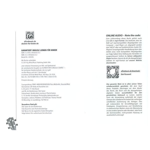 Alfred Music Publishing Garantiert Ukulele Lernen