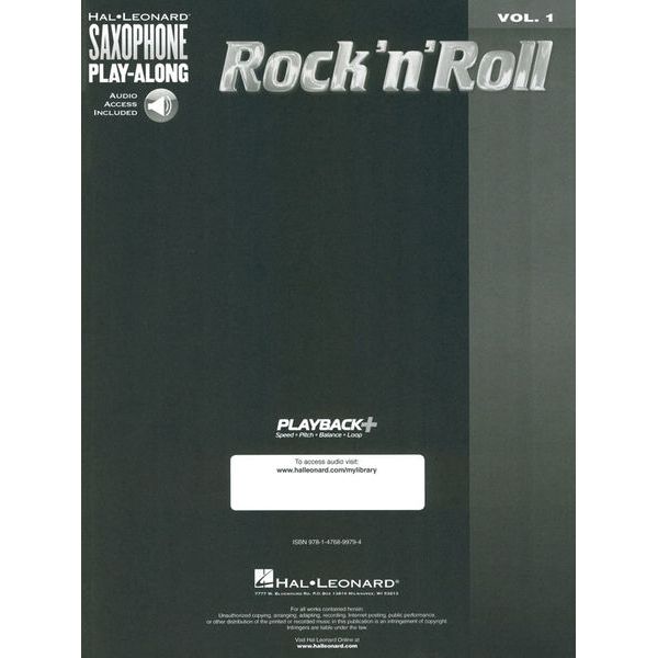 Hal Leonard Sax Play-Along Rock 'n' Roll