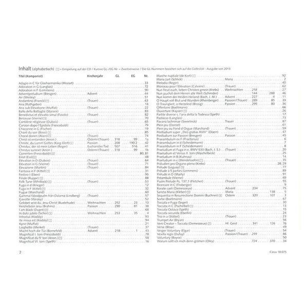 Carus Verlag Freiburger Orgelbuch