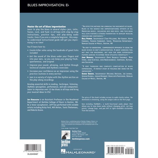 Berklee Press Blues Improvisation Eb