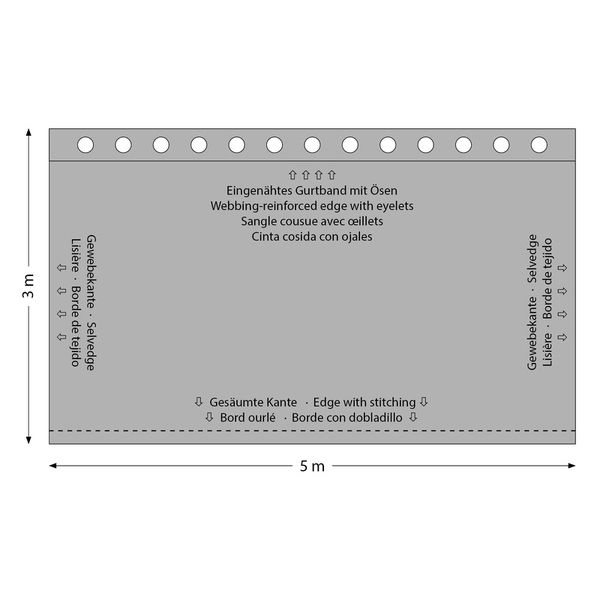 Stairville Euro Curtain 320g/m 5.0x3.0m