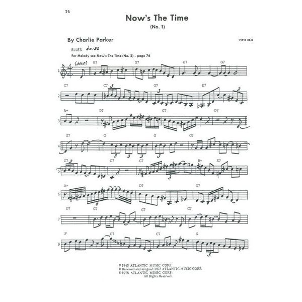 Atlantic Music Charlie Parker Omnibook Bb
