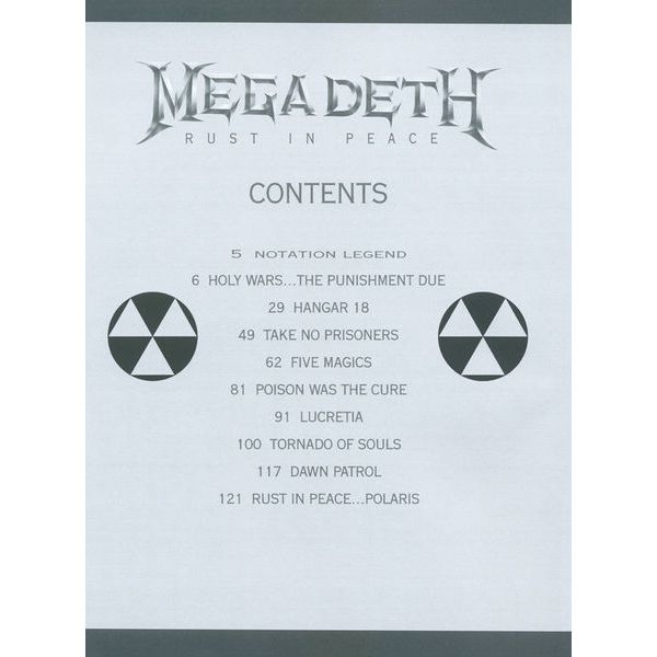 Hal Leonard Megadeth Rust In Peace
