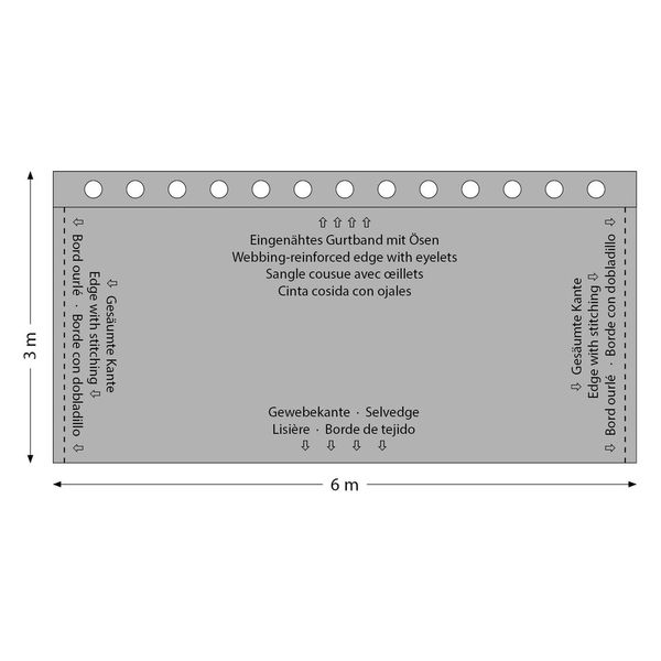 Stairville Curtain 160g/m 6.0x3.0m Wh