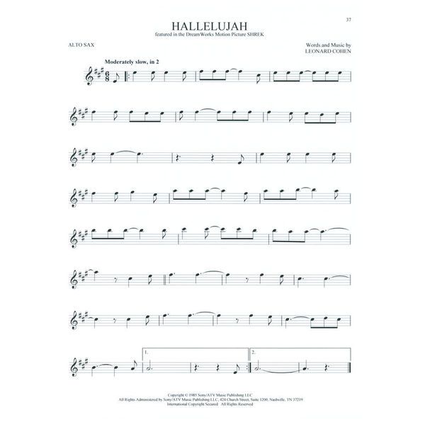 Hal Leonard 101 Movie Hits for Alto Sax