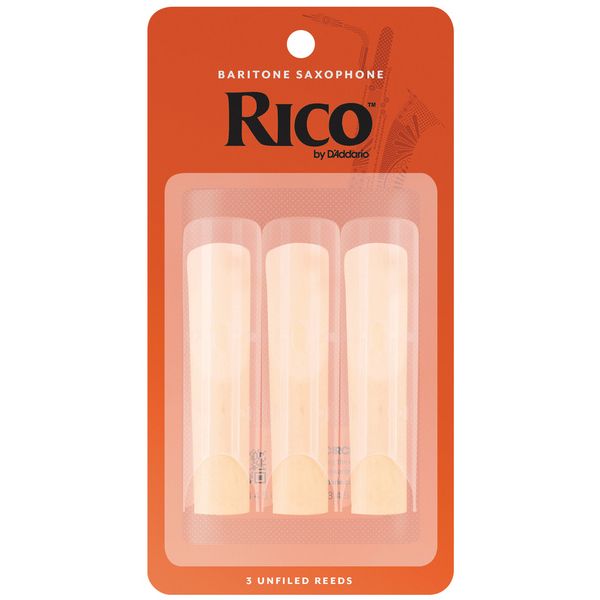 DAddario Woodwinds Rico Baritone Sax 2.0 3-Pack