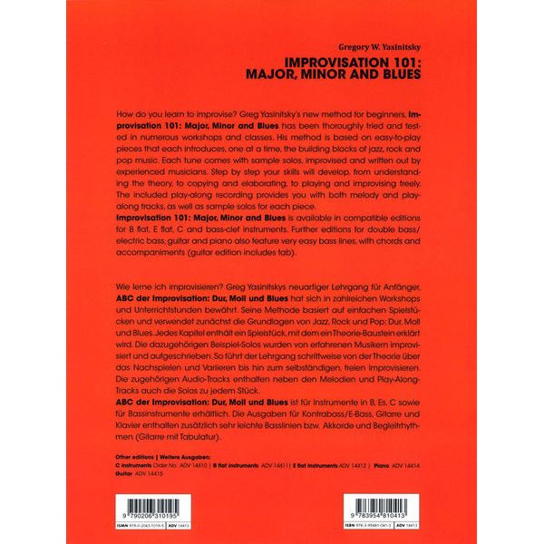 Advance Music Improvisation 101 Bass Clef