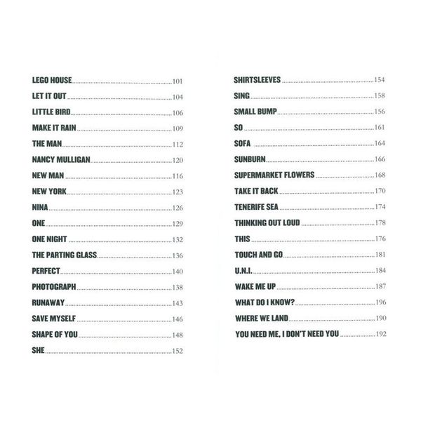 Hal Leonard Little Black Book Ed Sheeran