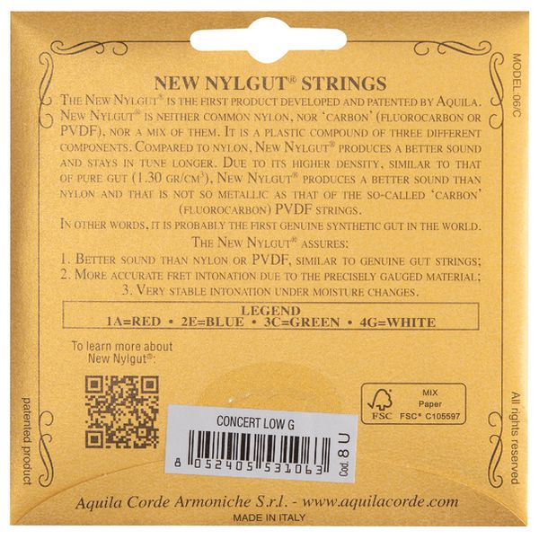 Aquila Concert Low-G Regular Nylgut