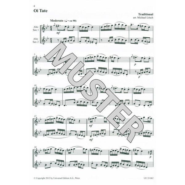 Universal Edition Klezmer Saxophone Duets