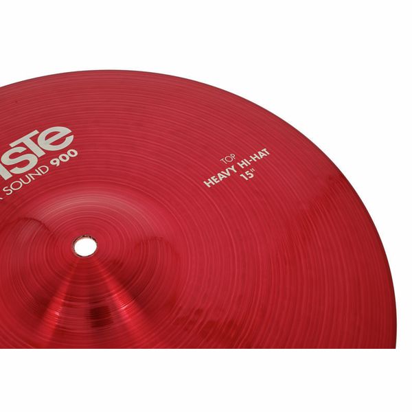 Paiste 15" 900 Color Heavy Hi-Hat Red
