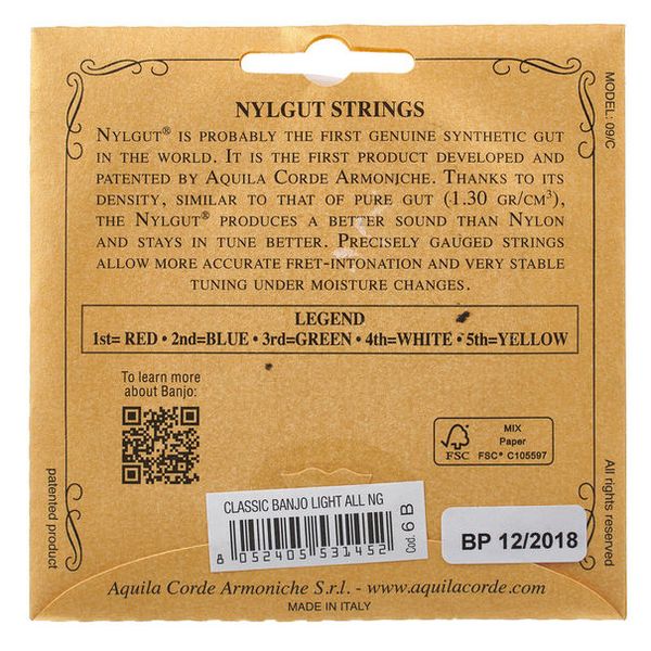 Aquila 6 B 5 str.Banjo Nylgut Light