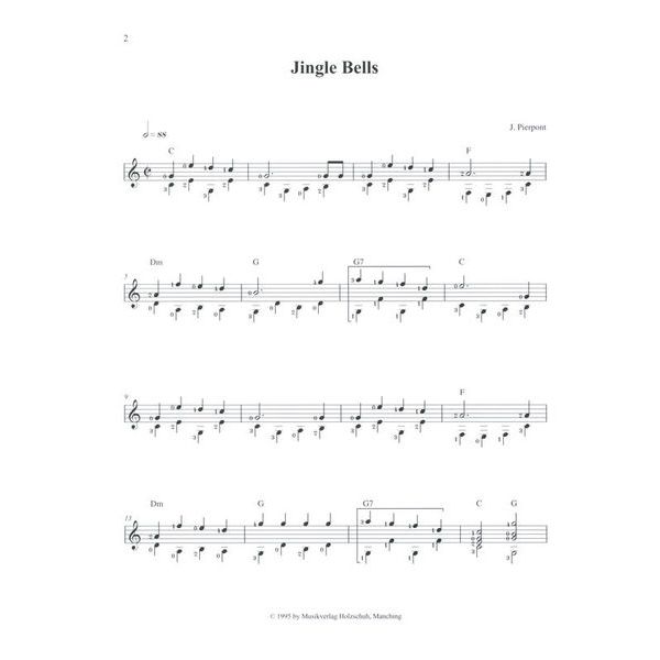 Holzschuh Verlag Weihnachtslieder Gitarre solo