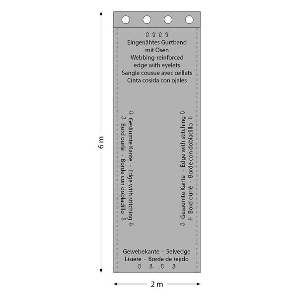 Stairville Curtain 160g/m 2.0x6.0m Wh