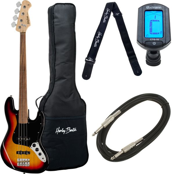 Harley Benton JB-75FL SB Vintage Seri Bundle