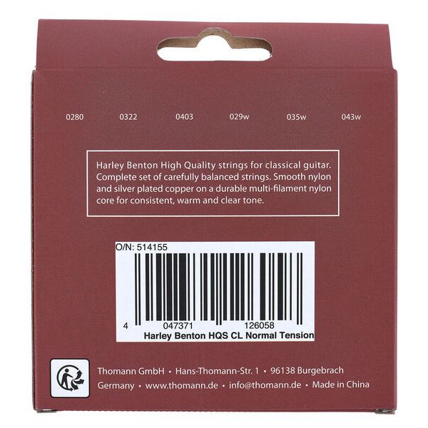 Harley Benton HQS CL Normal Tension