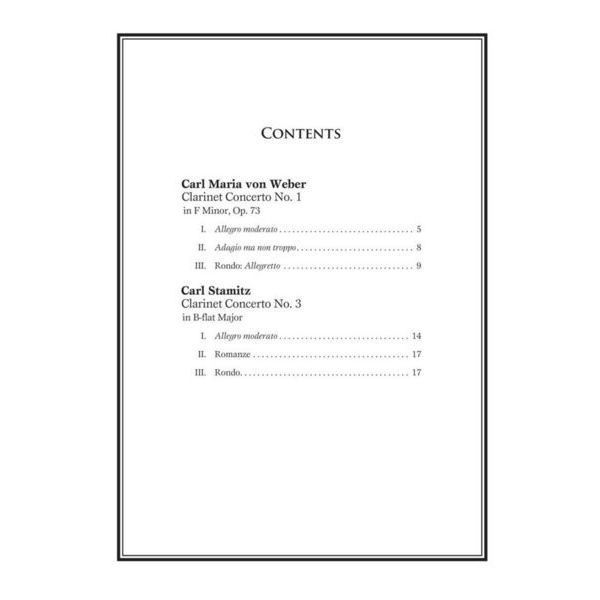 Music Minus One Weber Clarinet Concerto No. 1