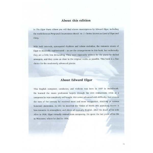 Fentone Music The Elgar Piano Album