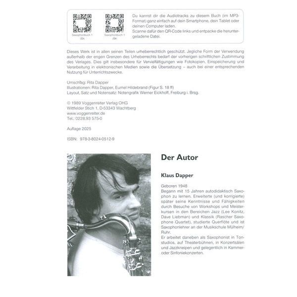 Voggenreiter Das Saxophonbuch 1