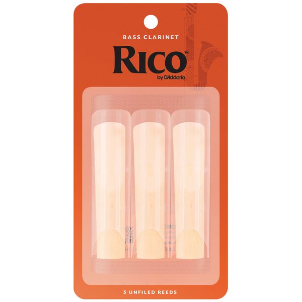 DAddario Woodwinds Rico Bass Clarinet 3.0 3-Pack
