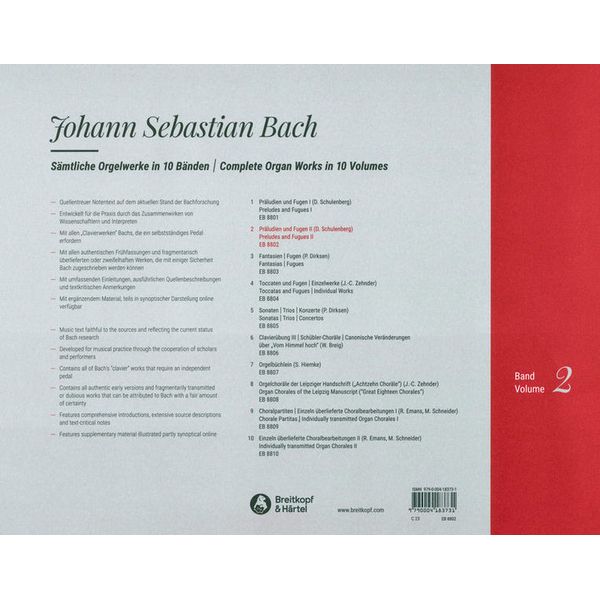 Breitkopf & Hrtel Bach Smtliche Orgelwerke 2