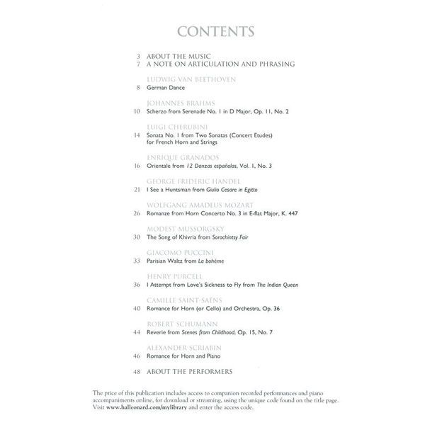 G. Schirmer Horn Collection Intermediate