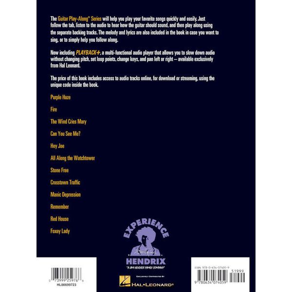 Hal Leonard Guitar Play-Along Jimi Hendrix