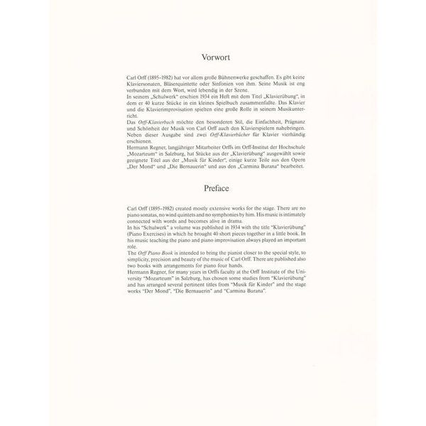Schott Orff Klavierbuch
