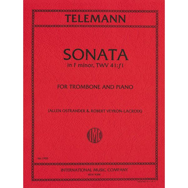 International Music Company Telemann Sonate F-Moll Posaune