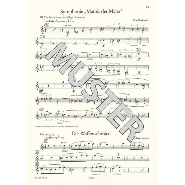 Edition Peters Orchester Probe Horn