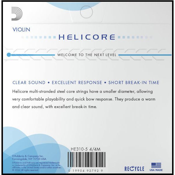 Daddario HE310-5 4/4M Helicore Violin